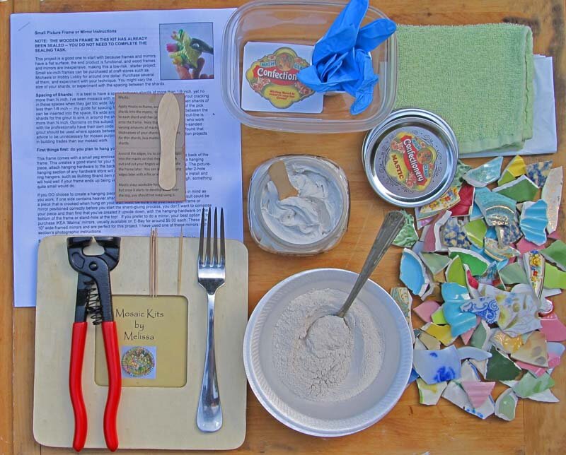 Broken China and Pique Assiette Mosaic Kits